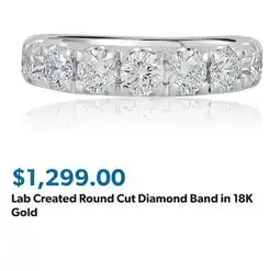 Sam's Club Lab Created Round Cut Diamond Band in 18K Gold offer