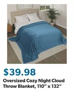 Sam's Club Oversized Cozy Night Cloud Throw Blanket, 110 x 132 offer