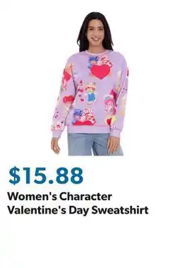 Sam's Club Women's Character Valentine's Day Sweatshirt offer