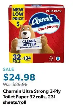 Sam's Club Charmin Ultra Strong 2-Ply Toilet Paper 32 rolls, 231 sheets/roll offer