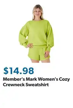 Sam's Club Member's Mark Women's Cozy Crewneck Sweatshirt offer