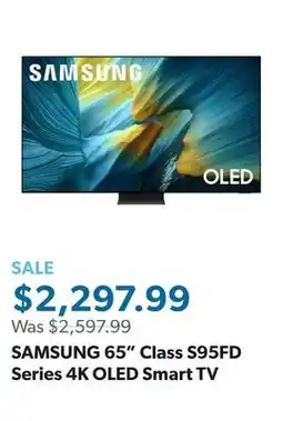Sam's Club SAMSUNG 65 Class S95FD Series 4K OLED Smart TV offer