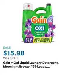 Sam's Club Gain + Oxi Liquid Laundry Detergent, Moonlight Breeze, 159 Loads, 170 fl. oz offer