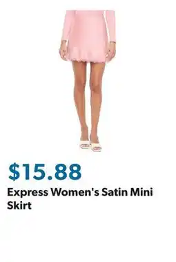 Sam's Club Express Women's Satin Mini Skirt offer