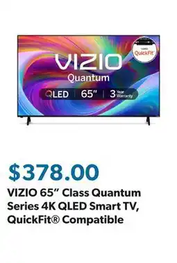 Sam's Club VIZIO 65 Class Quantum Series 4K QLED Smart TV, QuickFit Compatible offer