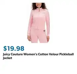 Sam's Club Juicy Couture Women's Cotton Velour Pickleball Jacket offer