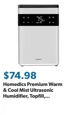 Sam's Club Homedics Premium Warm & Cool Mist Ultrasonic Humidifier, Topfill, 58 Hour Runtime offer