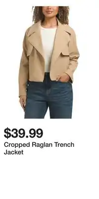 TJ Maxx Cropped Raglan Trench Jacket offer