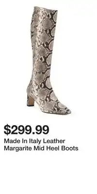 TJ Maxx Made In Italy Leather Margarite Mid Heel Boots offer