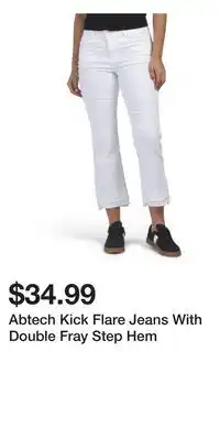 TJ Maxx Abtech Kick Flare Jeans With Double Fray Step Hem offer