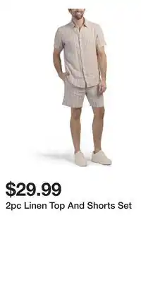 TJ Maxx 2pc Linen Top And Shorts Set offer