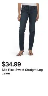 TJ Maxx Mid Rise Sweet Straight Leg Jeans offer