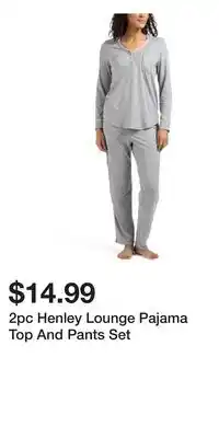 TJ Maxx 2pc Henley Lounge Pajama Top And Pants Set offer