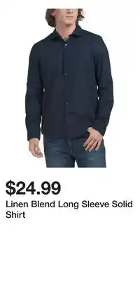 TJ Maxx Linen Blend Long Sleeve Solid Shirt offer