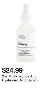 TJ Maxx 2oz Multi-peptide And Hyaluronic Acid Serum offer