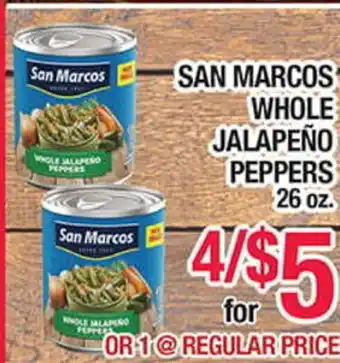 Torres Supermercado SAN MARCOS WHOLE JALAPEÑO PEPPERS offer