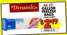 Ollie's Dynamic 40CT. GALLON FREEZER BAGS offer