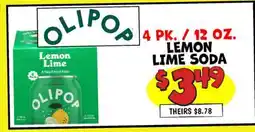 Ollie's OLIPOP LEMON LIME SODA offer