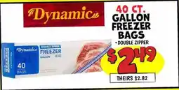 Ollie's 40 CT GALLON FREEZER BAGS offer