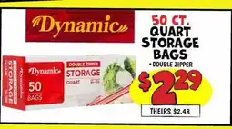Ollie's Dynamic 50 ΡΡ. QUART STORAGE BAGS offer
