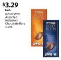 Aldi Moser Roth Assorted Inclusion Chocolate Bars offer