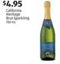 Aldi California Heritage Brut Sparkling offer