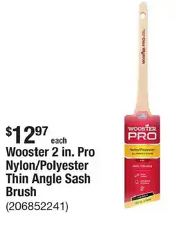 The Home Depot Wooster 2 in. Pro Nylon/Polyester Thin Angle Sash Brush offer