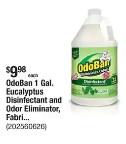 The Home Depot OdoBan 1 Gal. Eucalyptus Disinfectant and Odor Eliminator, Fabri... offer