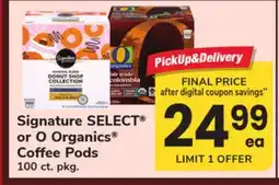 ACME Signature SELECT or O Organics Coffee Pods offer