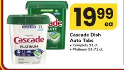 ACME Cascade Dish Auto Tabs Complete 91 ct. Platinum 51-71 ct offer