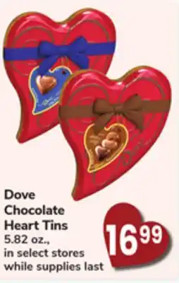 ACME Dove Chocolate Heart Tins offer