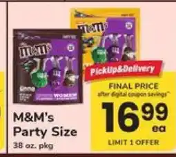 Safeway M&M's Party Size offer