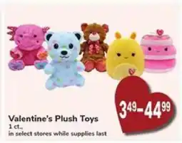 Safeway Valentine's Plush Toys offer