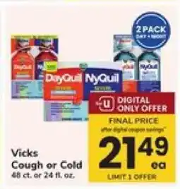 Safeway Vicks Cough or Cold offer