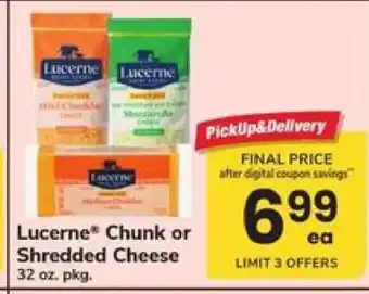 Lucerne Chunk or Shredded Cheese