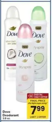 Safeway Dove Deodorant offer