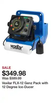 Cabela's Vexilar FLX-12 Genz Pack with 12 Degree Ice-Ducer offer