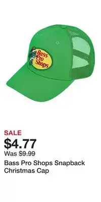 Cabela's Bass Pro Shops Snapback Christmas Cap offer