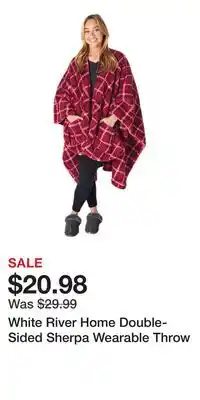 Cabela's White River Home Double-Sided Sherpa Wearable Throw offer