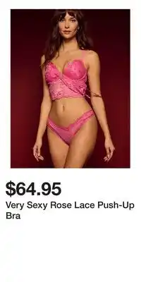 Victoria's Secret Very Sexy Rose Lace Push-Up Bra offer