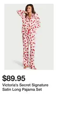 Victoria's Secret Victoria's Secret Signature Satin Long Pajama Set offer