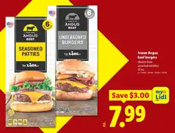 Lidl frozen Angus beef burgers offer