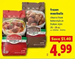 Lidl Frozen meatballs offer