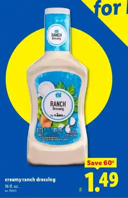 Lidl Creamy ranch dressing offer