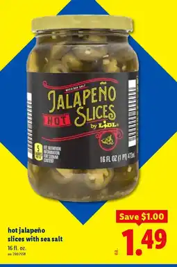 Lidl Hot jalapeño slices with sea salt offer