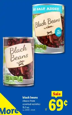 Lidl Black beans offer