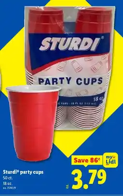 Lidl Sturdi party cups offer