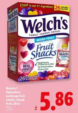 Lidl Welch's Valentine's exchange fruit snacks, mixed fruit offer