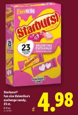 Lidl Starburst fun size Valentine's exchange candy offer