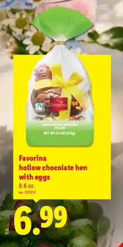 Lidl Favorina hollow chocolate hen with eggs offer